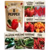 Rooted Acre 8 Varieties Hot Peppers – 240 Heirloom Seeds,