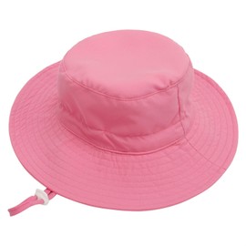 QIYIENDIAN Baby Sun Hat Wide Brim Beach Hats Bucket Hat for Infant Toddler and Kids UPF 50+(Pink,2-6 Years)