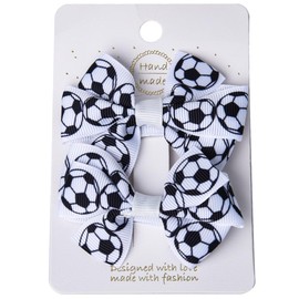 Football Hair Clip for Women Girls Sports Hair Accessories for Girls Teenagers Football Hair Bow Football Accessories Sports Hair Clips for Women Girls Bow Hair Clips for Women Bobby Pins 2pcs