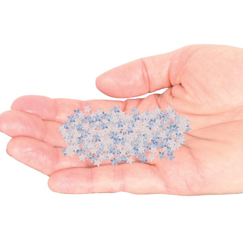 Beistle Silver Holographic Stars Confetti, 1/2-Ounce (CN054)