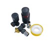 Wärmer System Angle Grey Plated Thermostatic Radiator Valve Vertical Or