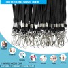 newsbirds 50 Packs Lanyards for ID Badges Black Bulk Lanyards,