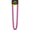 Hot Pink Metallic Bead Necklaces - 32" (Pack of 4)