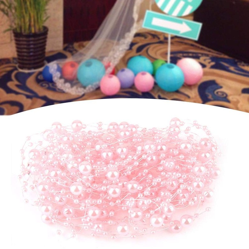 10 m Pearl Garland, Artificial Pearl Ribbon Pearl Necklace for