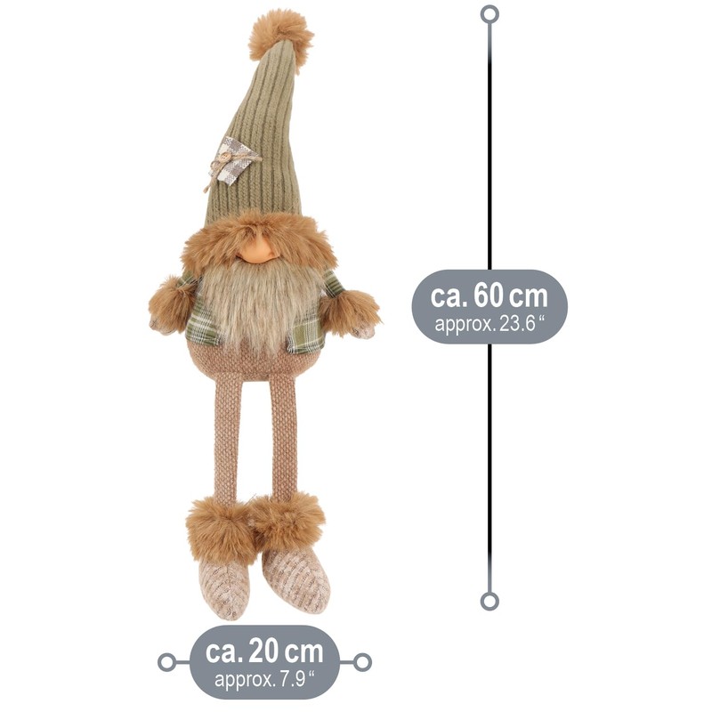 com-four® Premium Edge Stool, Large Gnome in XXL for Christmas