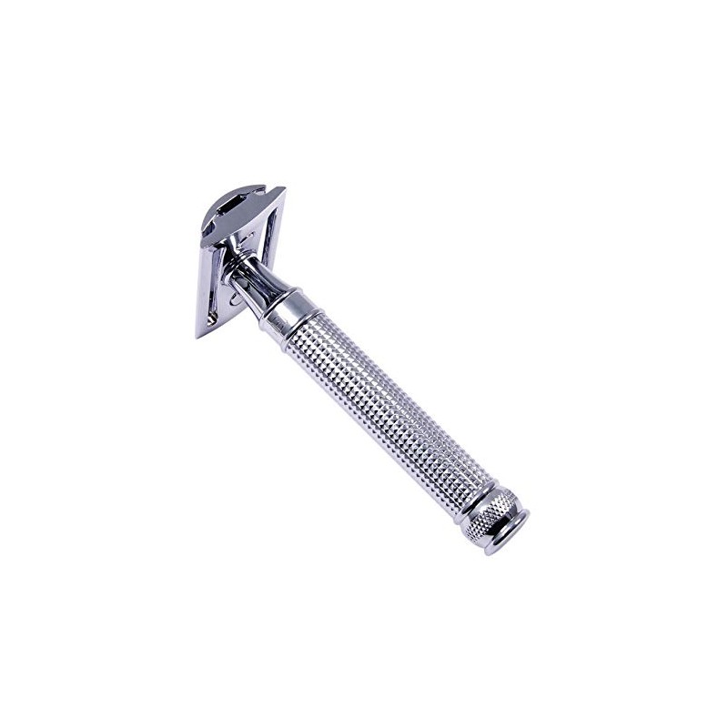 Edwin Jagger Double Edge Safety Razor With Long Handle (Blue)