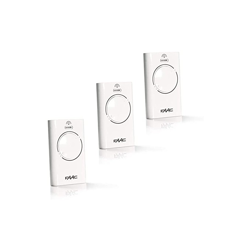 3 FAAC garage door remote control, gate opener, radio transmitter,
