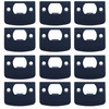 12-Piece Door Strike Plate Kit, Black Stainless Steel Deadbolt Covers