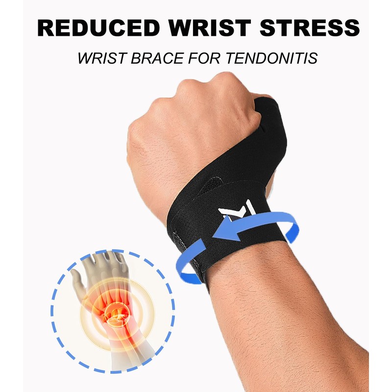 FVVWVV Elastic Thumb and Wrist Support Brace for Mild Carpal