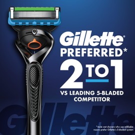 Gillette Fusion5 ProGlide Men's 5-Blade Razor Blade Refills with Precision Trimmer, 10 Count