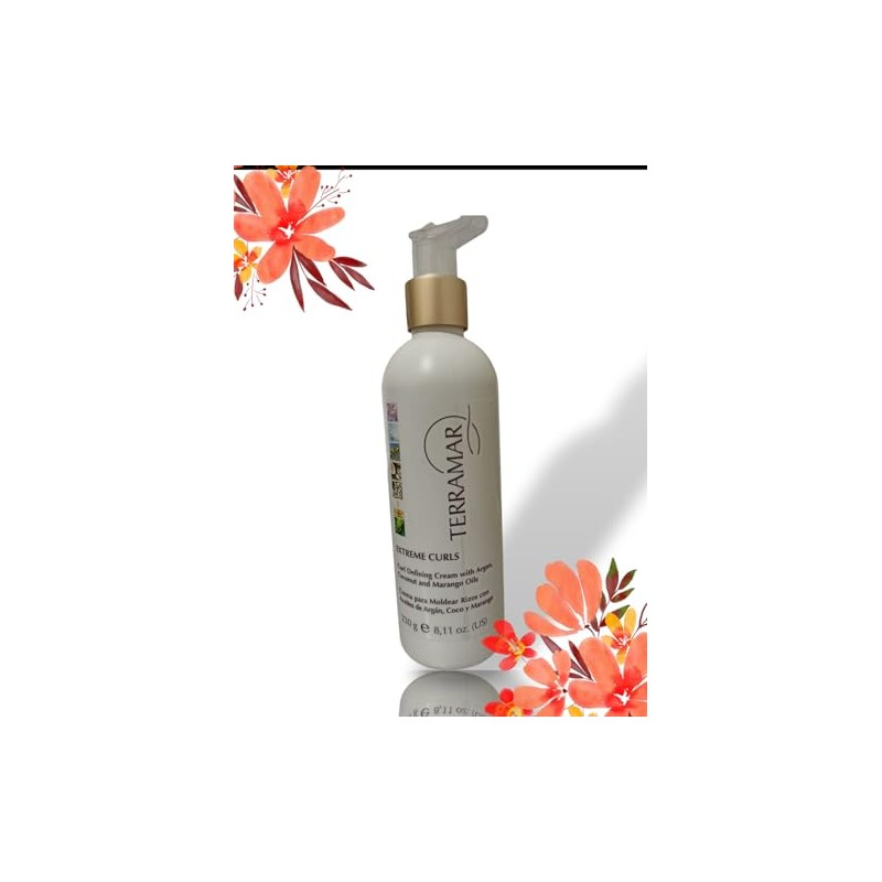 Terramar Crema para Moldear Rizos con Aceites de Argán, Coco