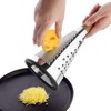 Cone Cheese Grater with Handle Stainless Steel Triple Function Wood