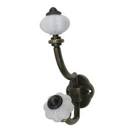 HYROOY Antique Hanger Alloy Double Hook Heavy Duty Wall Hooks Sturdy Decorative Coat Racks for Hanging Hats Towels Keys Zinc Alloy