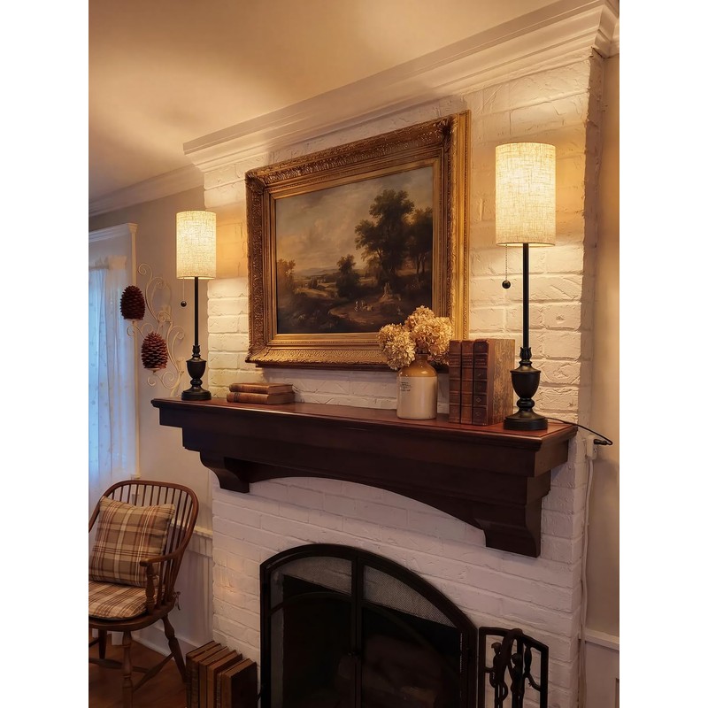 Buffet Table Lamps Set of 2,28" Tall Skinny Black Resin