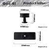 Goo-Ki 6 Pack Matte Black Cabinet Knobs with Back/Base Plate