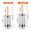4-Pack Stainless Steel Rolling Grill Baskets for BBQ – Wooden