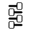 Cradlestake 2"x3" Gutter Downspout Stakes (2"x3" Horizontal 4 Pack Black)