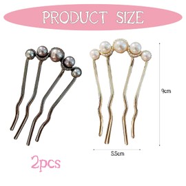 2 Stück Haarnadeln,Haarkamm Zum Stecken,Haarschmuck Gold,Bobby Pin,French Pin,Comb Clips,Hair Accessories,Multifunktional Haarkämme Zum Stecken,Haarschmuck Hochzeit Für Frauen Auf Hochzeiten Und Party