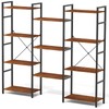 Zhitians Triple 4 Tier Bookshelf, Tall Book Shelf with 11