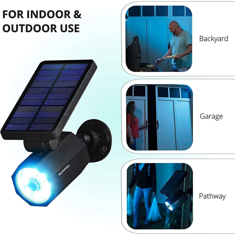 Bell+Howell Bionic Spotlight Original LED Solar Outdoor Lights with Motion
