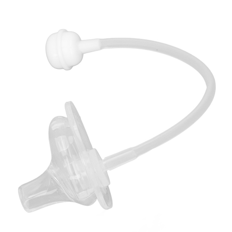 Bottle Nipple with Weighted Straw Duckbill Spout Transparent Soft Silicone