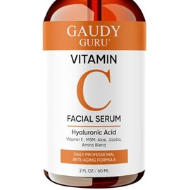 Sérum Facial 100% De Vitamina C Pura, Sérum Antiedad Con Ácido Hialurónico, Vitamina E, Msm, Sérum Hidratante Para Manchas Oscuras, Líneas De Expresión Y Arrugas, Ingredientes Veganos Orgán