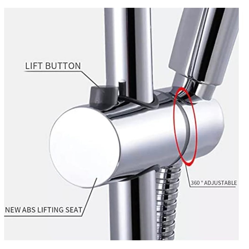 Housler® Shower Head Holder Bracket Shower Rail Slider (22mm)