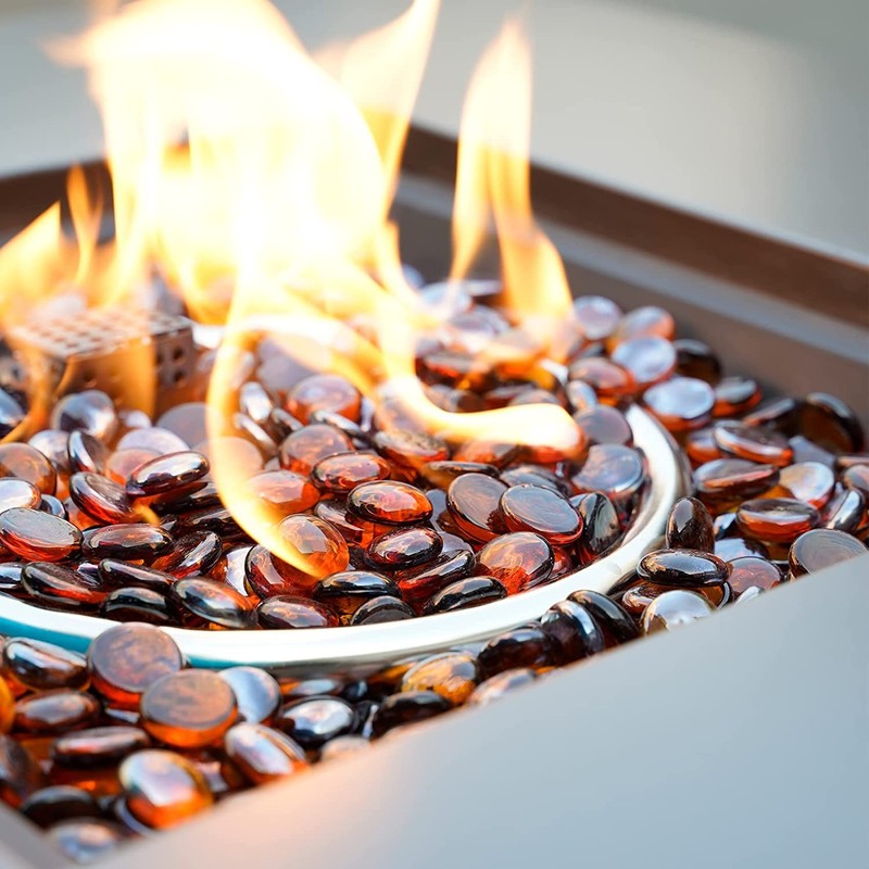 onlyfire 10 Pounds Fire Glass Beads for Propane Fire Pit