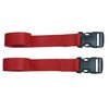 Webbing Strap with Quick Release Buckle, Pack of 2, Red,