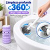 ALIMOTA Juego de 2 Escobillas para Inodoro Púrpura Diseño Sonriente