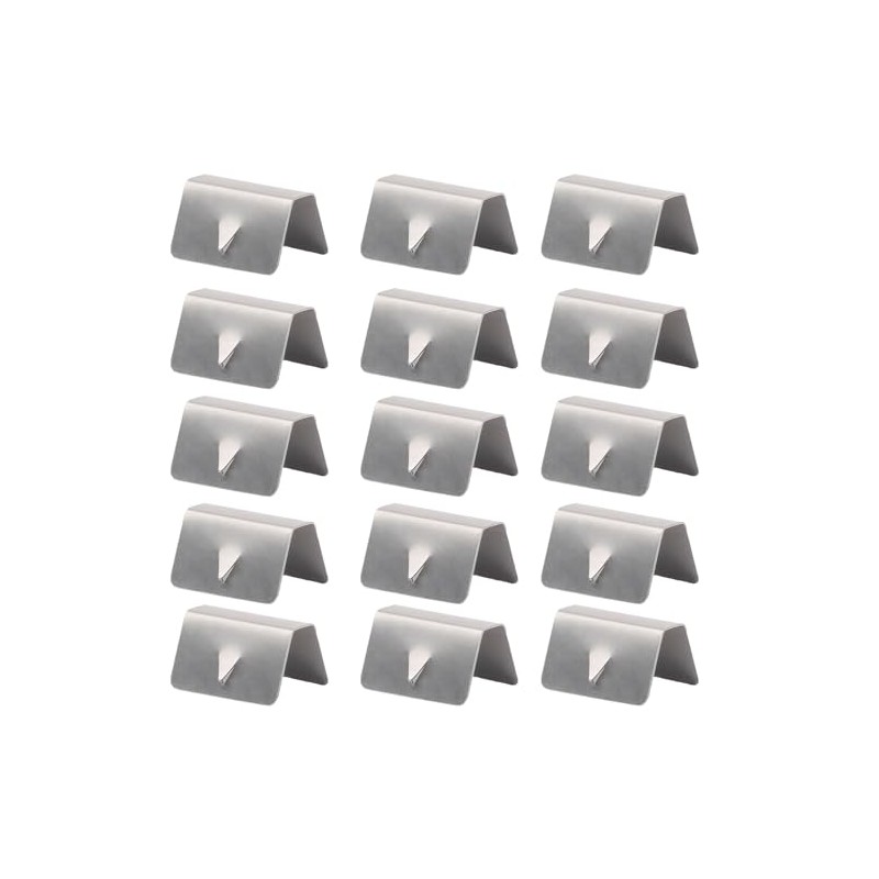 Pack of 15 Windscreen Rain Deflector Clip, Stainless Steel Windscreen