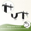 No Drill Curtain Rod Brackets Black Curtain Rod Holder Quickly
