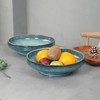 STE-CER Ceramic Fruit Bowl for Kitchen Counter,Decorative Pedestal Bowl for
