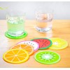 3.5” Colorful Non Slip Silicone Coasters - Non Scratch Drink