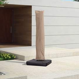 PURPLE LEAF Cantilever Umbrella Cover with Zipper Out door Umbrella Medium Patio Umbrella Cover, Black