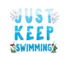 CafePress Just Keep Swimming Coral Reef Rectangle Car Bumper Magnet
