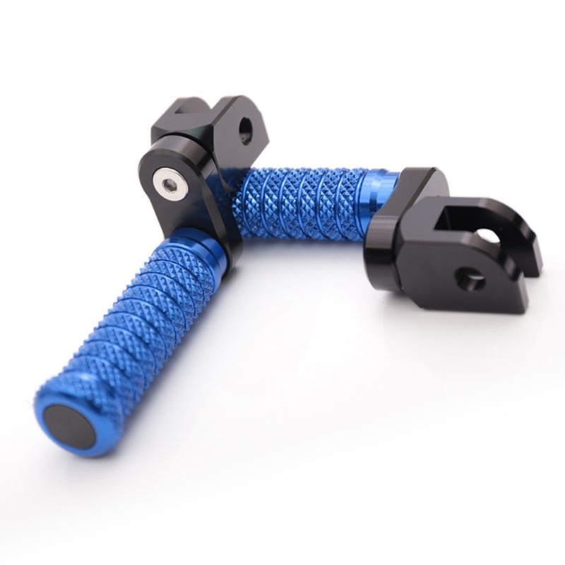MC MOTOPARTS POLE Blue CNC 25mm Extension Riser Front Foot