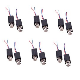 12Pcs DC 3V Vibration Motor 4X 8mm 5400RPM Pager Cell Phone Micro Vibration Motor Black
