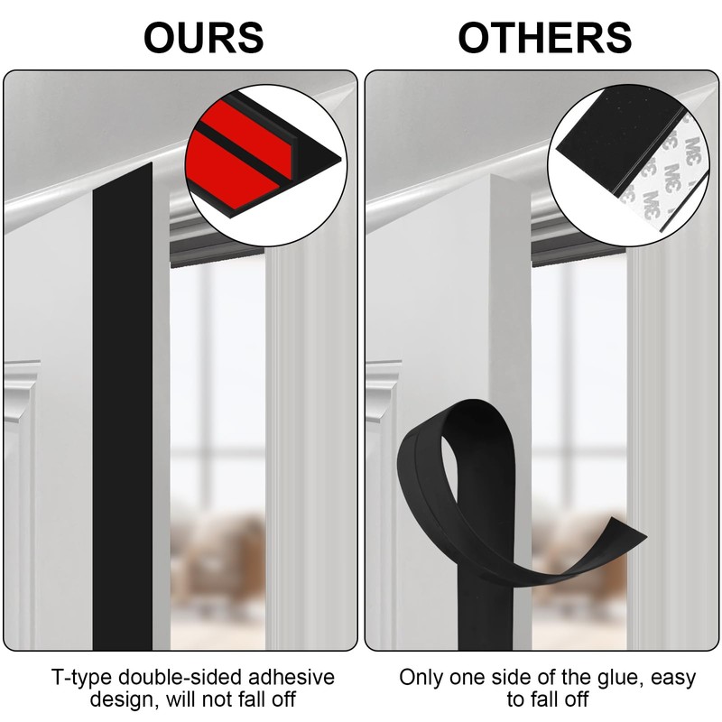 T-Shaped Silicone Seal Strip for Door & Windows Gaps, Weather
