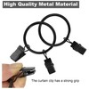 D-buy 30 Black Curtain Rings with Clips, 1.5 Inch Metal