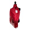 Rebozos El Carmen Rebozo Mexicano,pashmina Rojo Finos Vibrantes Hilos Artisela