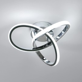 DELIPOP LED Ceiling Light, Acrylic Modern Celing Light Fixture, 22W 6500K Metal Curved Creative Design Hallway Light Fixtures Ceiling Lamp for Hallway Kitchen Bathroom Attic Aisle Staircase Bedroom