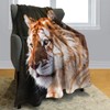 HommomH 60"x80" Golden Tiger Blanket Animal Print Soft Fuzzy Plush