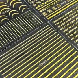 30 Sheets Gold Nail Art Stickers Decals 3D Self-Adhesive Flower Nail Stickers Star Moon Line Design Nail Decals Gold Nail Supplies for Women Girls DIY Acrylic Nail Decoration