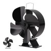 Heat Powered Stove Fan Aluminum Alloy 4 Blades Strong Wind