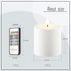 smtyle 3x3 Christmas White Flameless Pillar Candles Set of 2