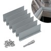 Flamorrow 6 Pack Aluminum Gutter Valley Splash Guards, Rainwater Roofing