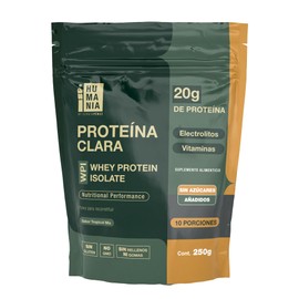 SP HUMANIA Proteína Clara | Proteína Aislada de Suero (Whey Protein Isolate) | Clarificada | Sabor Tropical Mix | Con Vitaminas B y C | Fácil Disoluci