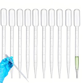 GOEDEKE 10 Pcs Pipette Dropper Plastic,5ML Pipette Dropper,Graduated Transparent Plastic Transfer Pippets Dropper,Measuring Plastic Pipettes for Transfering Essential, Oils, Perfume, Paints, Lab