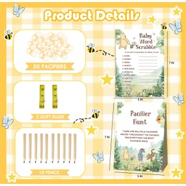 Winnie Baby Shower Games, 143 Pcs Winnie Baby Shower Games Cards Set, Winnie Baby Shower Party Decor, Winnie Baby Shower Decorations, Winnie Baby Shower Favors, Winnie Baby Shower 9 Games Activities